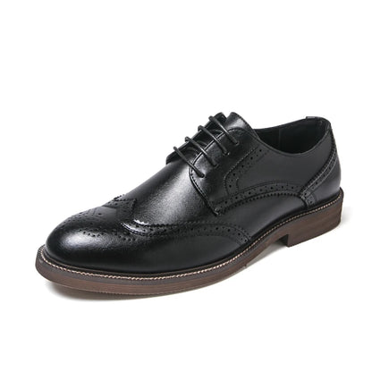 Handmade Mens Wingtip Oxford Shoes Grey Leather Brogue Men's Dress Shoes Classic Business Formal Shoe for Men Chaussure Hommes