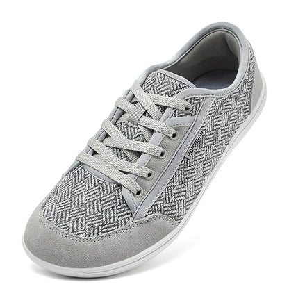 Unisex Barefoot Shoes Wide Toe Minimalist Zero Drop Walking Sneakers Lace-Up Outdoor Lightweight Casual Shoes