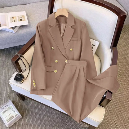 Office Lady Slim Blazer for Women, Long Sleeve Coats, Black Jackets, Casual Outerwear, Fall, Winter Fashion, 2023