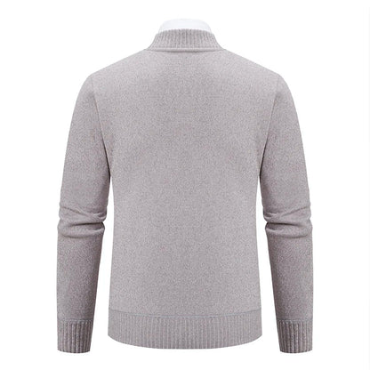 2023 Knitwear Spring and Autumn Men's Stand-up Collar Thick Warm Cardigan Sweater Winter Loose Casual Coat