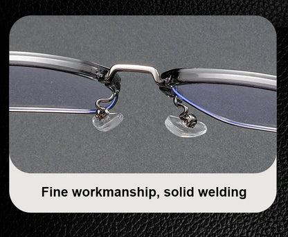 Men's Classic Business Eyeglasses Frames Anti-Blue Light Reading Glasses Myopia Hyperopia Customizable Prescription KE001