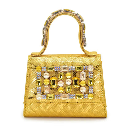 Fashion Party Shoes and Bag Match for Women Latest Italian Matching Shoes and Bag Set  with Rhinestone Heeled Shoes Woman