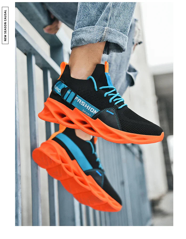 Sneakers Men Mesh Breathable Casual Men Shoes Unisex Light Soft Thick Sole Hole Couple Shoes Athletic Sneakers Women Shoes