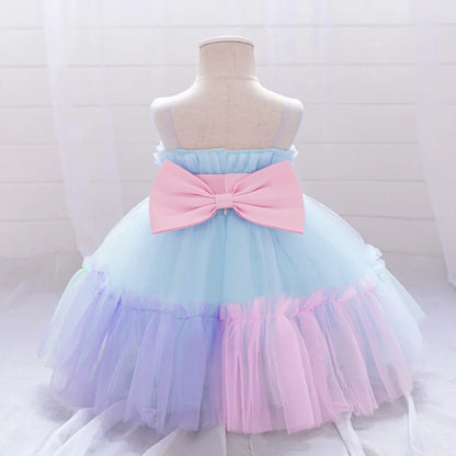 Leopard Princess Party Baby Girl Dress Toddler Tulle Wedding Bridesmaid Evening Dresses for Girls 1st Birthday Prom Tutu Costume