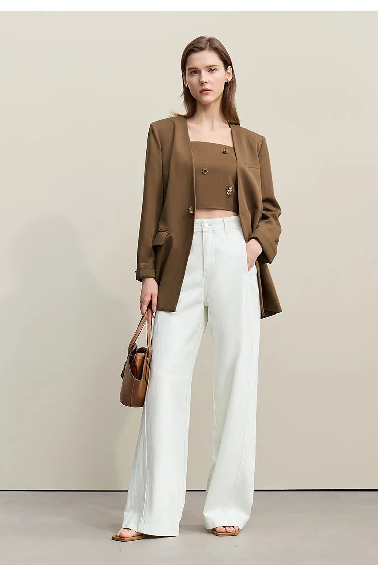 V-Neck Women's Jacket 2026 Autumn New Slim Sleeveless Vest Skirt Women's Separate Casual Elegant Women's Skirt 1262102 4