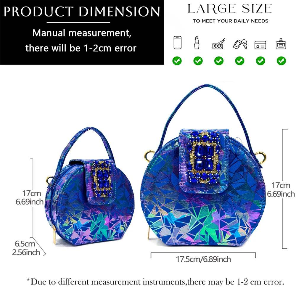 2025 Women's Elegant Yellow High Heel Shoe and Matching Bag Set with Rhinestone Accents – Stylish Square Toe Design for Parties