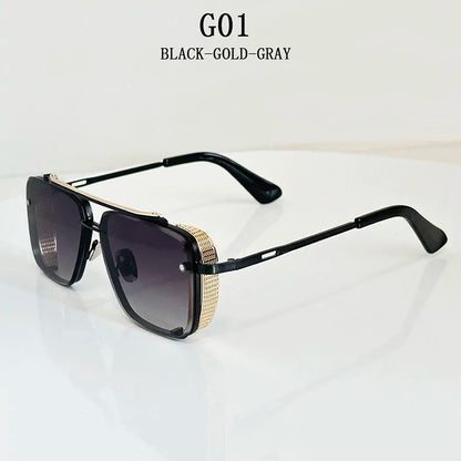 Metal Punk Sunglasses For Men Vintage Square Fashion Glasses 2024 Vacation Sunglasses Women Trendy Gafas De Sol Hombre Zonnebril