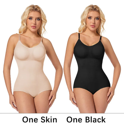 Slimming Shapewear Removable Bra Pads Bodysuit Body Shaper Women Seamless Tummy Control Slimming Sheath Flat Belly for Underwear