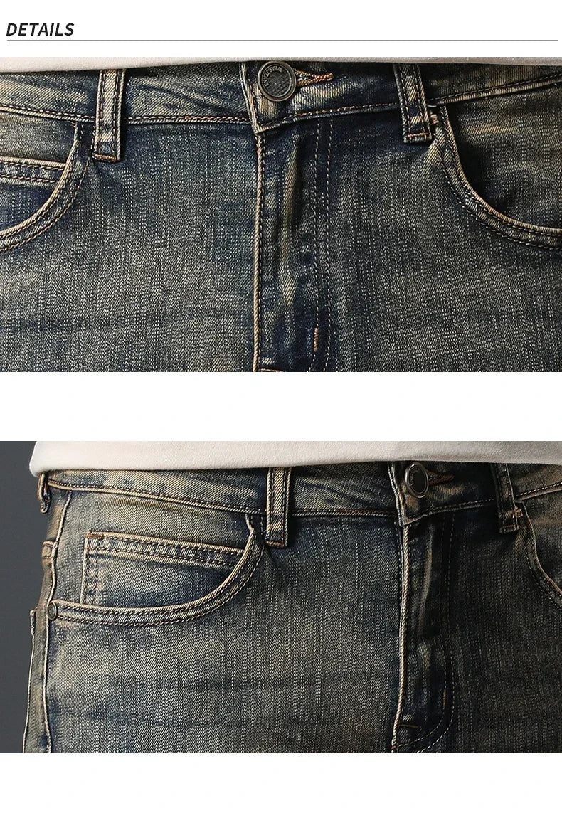 2025 Summer Brand Stretch Thin Bermuda Masculina Cotton Denim Jeans Jorts Men Knee Length Soft Ropa Hombre Shorts