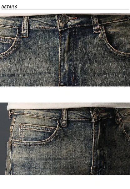 2025 Summer Brand Stretch Thin Bermuda Masculina Cotton Denim Jeans Jorts Men Knee Length Soft Ropa Hombre Shorts