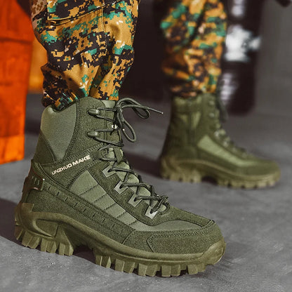 Men's Desert Combat Boots Outdoor Non-slip Tactical Boots Hiking Desert Ankle Hunting Shoes Work Safty Men Boots Botines Zapatos