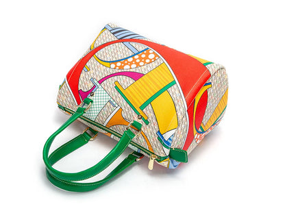 Colorful Print Design Spacious New-Style Women's Tote Bag Unique Prints Fashionable Women's Clutch Bag