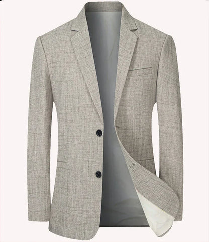 Brand Middle Aged Men Blazers Jacket 2026 Spring Autumn Two Buttons Business Casual Blazer Male Minimalist Mans Clothing