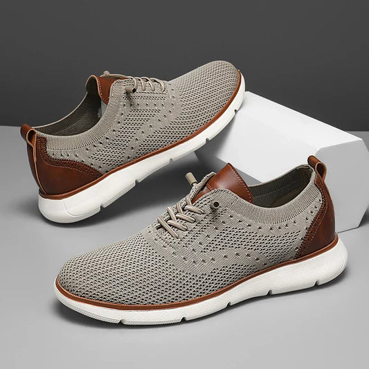 Large Size Comfortable Men's Shoes Light Fashion Casual Sports Shoes Breathable Flying Mesh Top Loafers