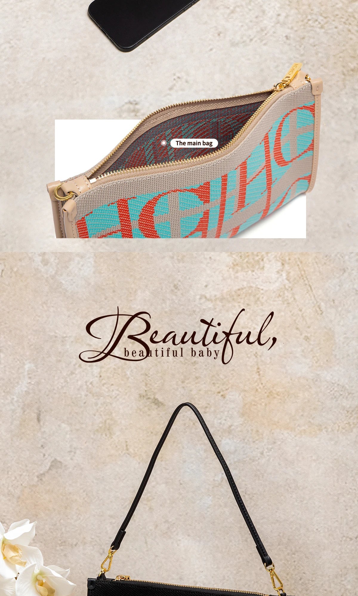 Vintage Handbag with Letter Design Large Capacity Fashionable Retro Women's Tote Bag for Everyday Use
