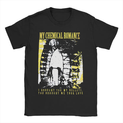 Men Women Mcr Band  Punk Rock T Shirt My Chemical Romance  100% Cotton Clothes Vintage Round Collar Tee Shirt Plus Size T-Shirt