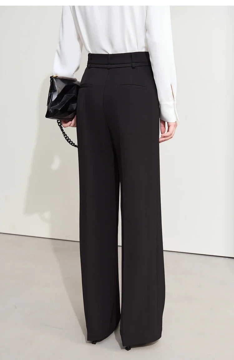 Minimalism 2024 Summer New Commuter Fashion Loose Blazer High Waist Casual Solid Pants Women's Clothes Separately 12442201