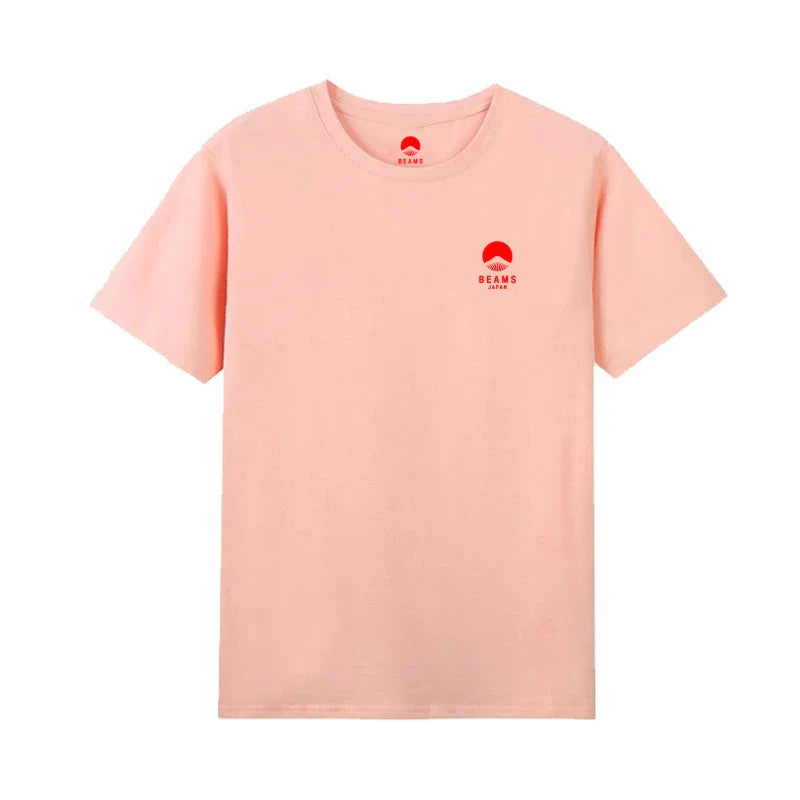 Limited Edition Japan Fuji Mountain Embroidered Loose Couple Men Women Short Sleeve T-Shirt Cotton Summer Casual O-Neck Tops