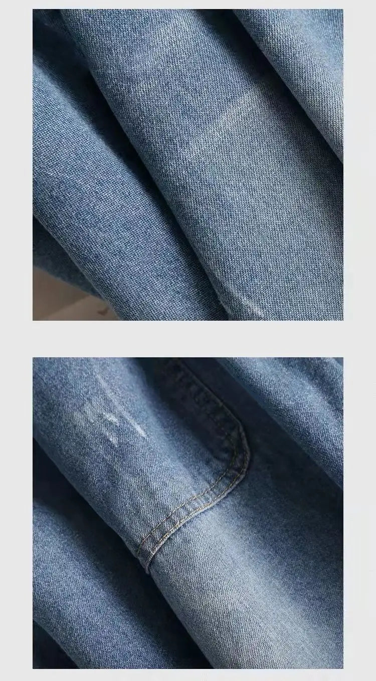 2024 baggy jeans Women y2k New Casual Streetwear Denim Pants Wide leg Street Style Vintage High Waist Pockets ripped Jean Femme