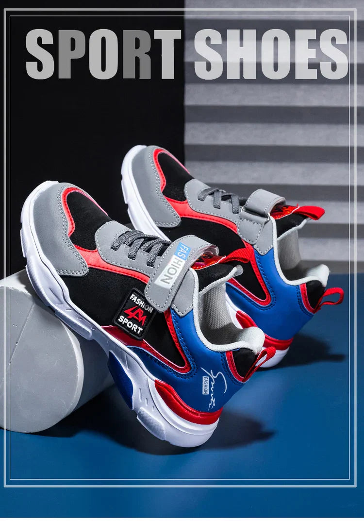 Summer Sport Kids Sneakers for Boys Breathable Mesh Running Tennis Outdoor Anti Skid Children Casual Walking Shoes