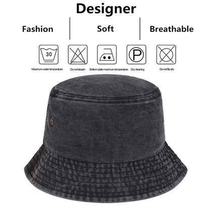 Unisex Solid Color Personality Bucket Hats Fishermen Caps Outdoor Casual Cap Sunscreen Hat