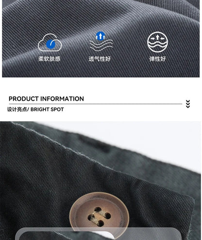 Summer Overalls Men Casual Shorts New Loose Sports Comfortable Knee Shorts Streetwear Breathable Safari Short Pants
