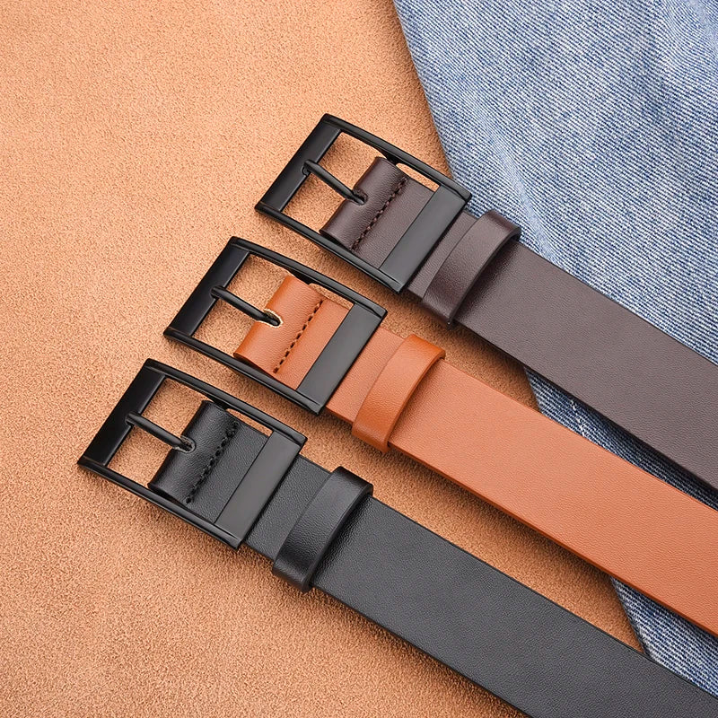 Retro Men's Pin Buckle PU Belt Trendy Versatile Business Belt Fashion Men's Unique Design Belt