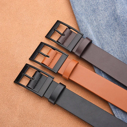 Retro Men's Pin Buckle PU Belt Trendy Versatile Business Belt Fashion Men's Unique Design Belt