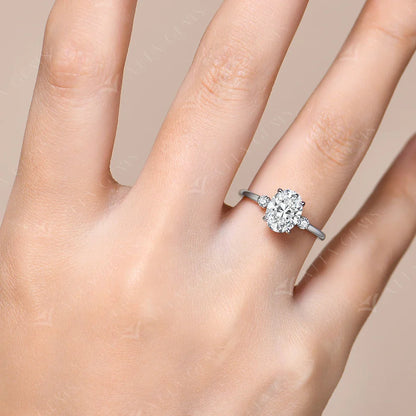 2CT Oval Cut Moissanite Solitaire Ring for Women Lab Grown VVS1 Diamond 9*7mm S925 Silver 18K Gold Wedding Fine Jewelry