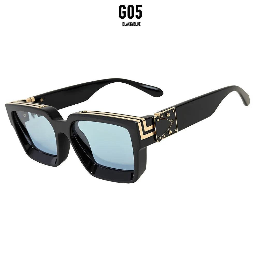 Brand Design Square Sunglass Men Vintage Retro Millionaire Sunglasses Women Thick Frame Fashion Glasses Dropshipping Gafas De So