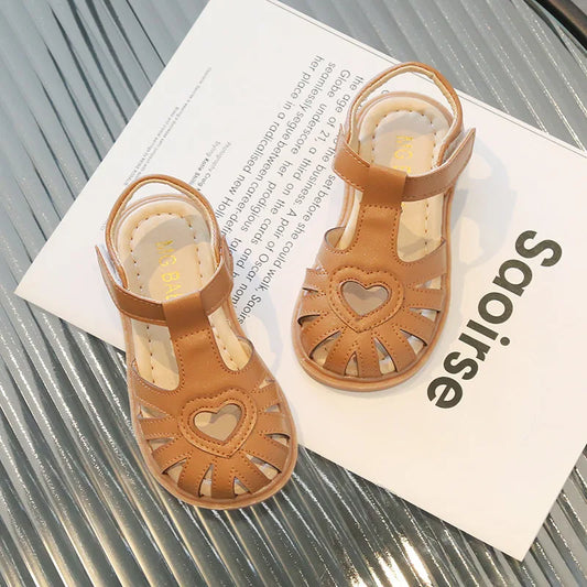 Children Summer Sandals Girls Roman Style Beach Shoes Baby Girls Hook Loop Flats Kids Gladiator Sandals Size 21-30