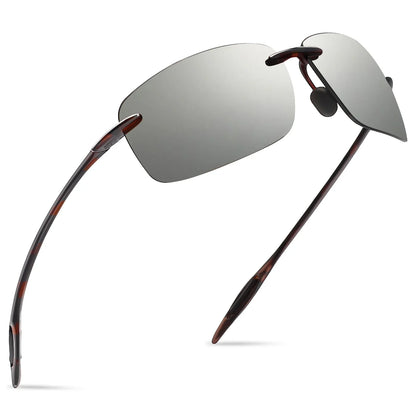 Sports Sunglasses for Men Women Tr90 Rimless Frame for Running Fishing Golf Driving MJ8009