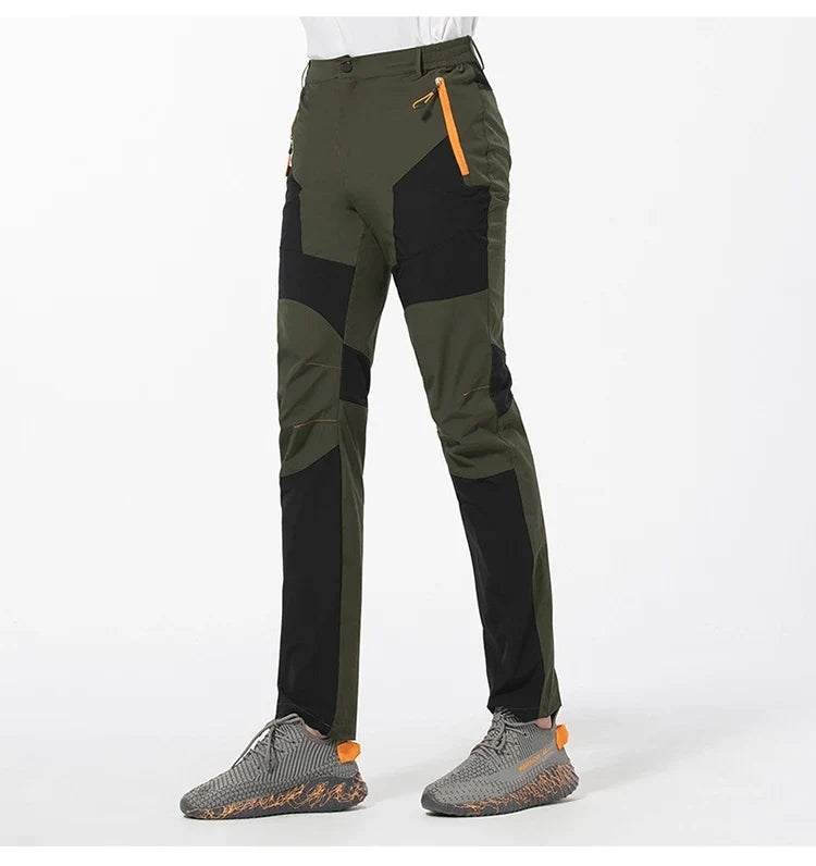 Men's Hiking Pants Summer ultra-thin, Breathable and cool Quick Dry Lightweight Cargo Work Golf Travel Pants with Zipper Pocket