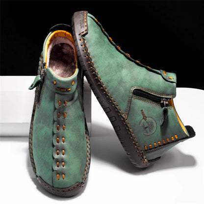 2026 New Style Comfortable Loafers Fashion Ethnic Style Casual Shoes Men's Slip-on Spring Breathable Boots Plus Size Ankle Boots