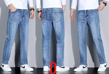 Big Tall Clothes Men's Jeans Extral Long Leg Length Straight Denim Pant Male Lengthened Trouser Slim Thin 190cm 200 Cm 120cm 110