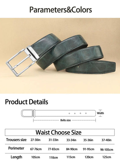 Designer Pin Buckle Gray Genuine Leather Men Belt Famous Brand Fashion Light  Luxury Strap Casual Young Cowboy Ceinture Homme