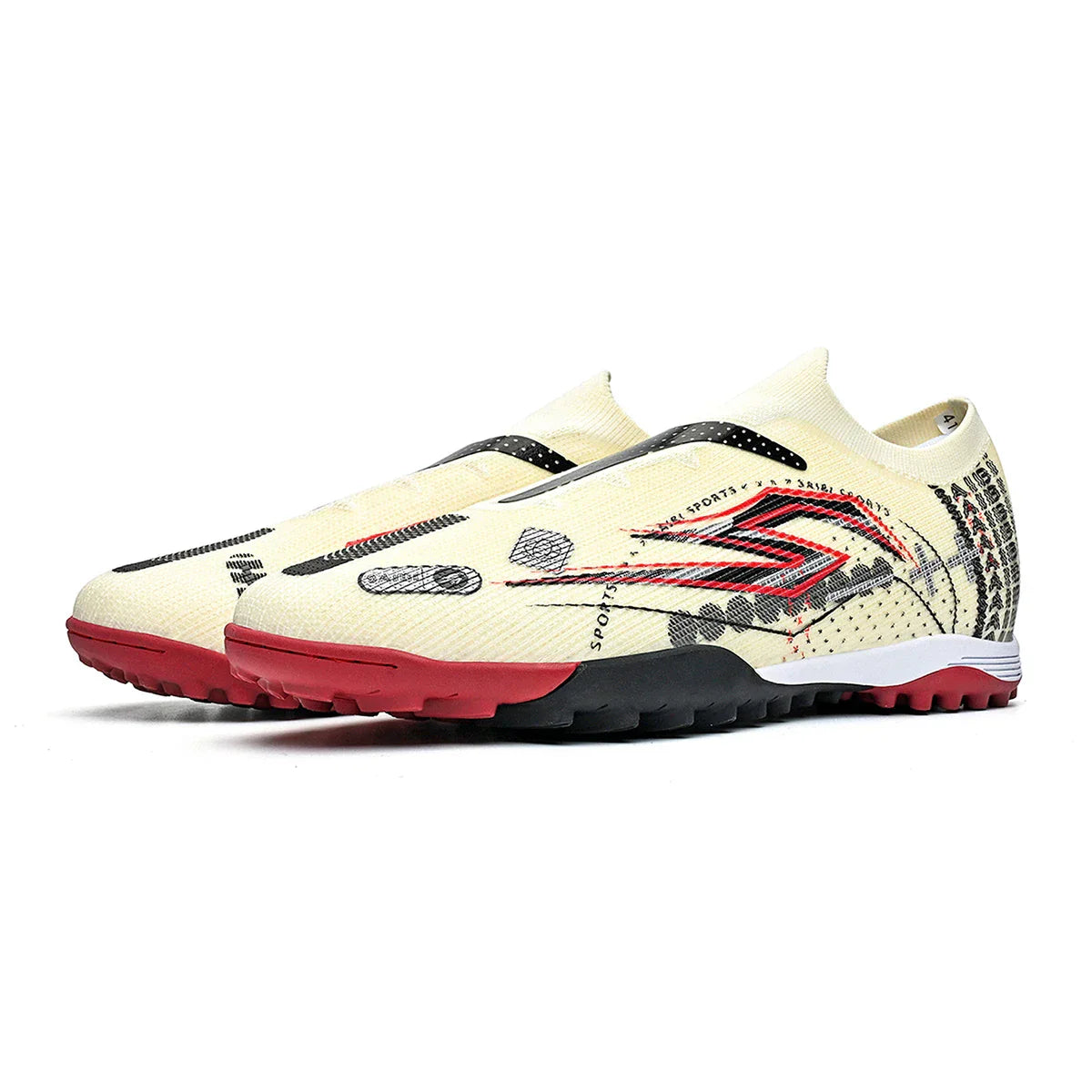 TF Soccer Cleats Men Women Kids PU Synthetic Upper Rubber Outsole Wear-resistant Non-slip Training Shoes