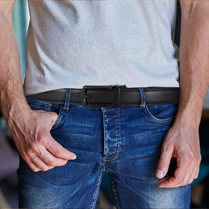 Men's automatic buckle waistband, adjustable without holes, suitable for office and daily casual wear