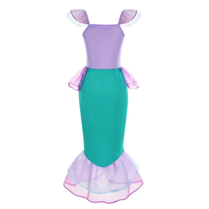 Mermaid Dress Girls Kids Cosplay Dresses Princess Costume Perform Clothes Birthday Party Halloween Clothing