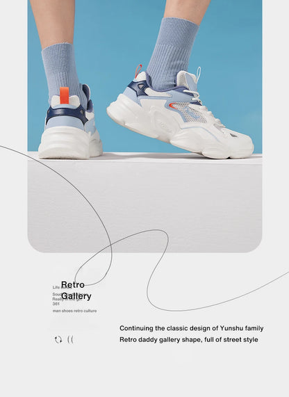 Men Sport Shoes Breathable Stitching Retro Casual Thick Bottom Height Increasing Male Sneakers 672326774
