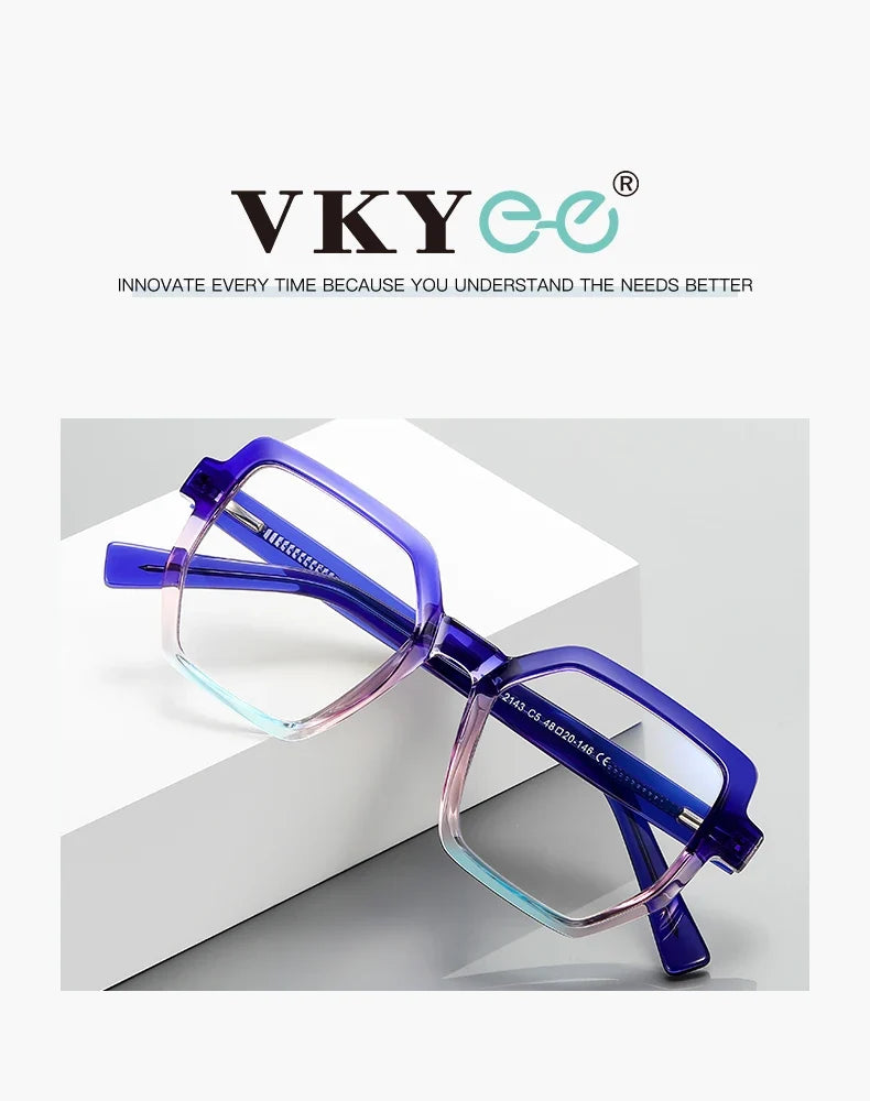 Oversise Women Myopia Prescription Glasses Hyperopia Reading Glasses Anti Blue Light Optical Eyeglasses Frame PFD2143