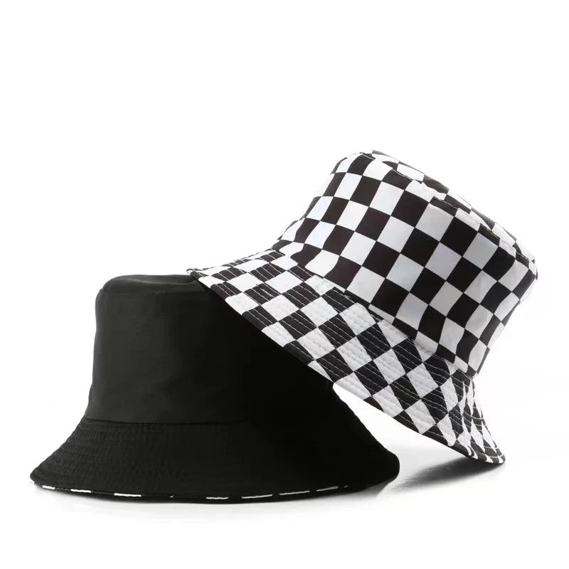 Wholesale New Bob Summer Bucket Hats Reversible Men Ladies Cotton Outdoor Sports Pull Up Fashion Panama Sun Hat Gift Wine Party