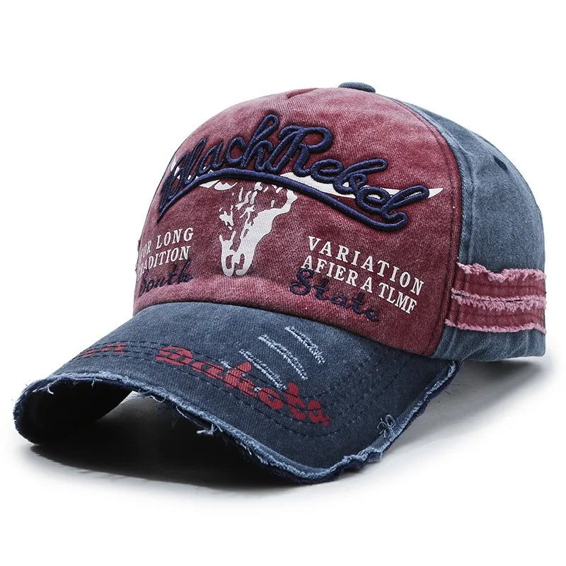 New Cool Fashion Men Washed Cotton Baseball Cap Retro Four Seasons Male Outdoor Sport Cap Hat For Men Accessory