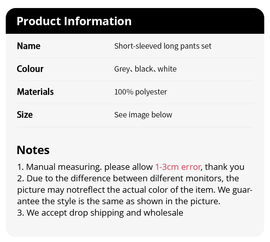 2-pcs Summer Youth Fashion Letter Set 13-16 Year Old Boys and Girls Simple and Versatile Letter Short Sleeve T-shirt Black Pants