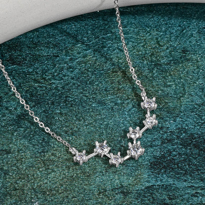 D Color VVS1 Certified Moissanite Big Dipper Pendant Necklaces S925 Sterling Silver Women's Jewelry Chains for Wedding