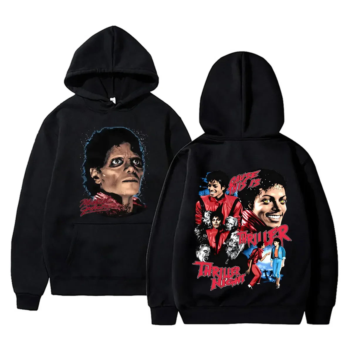 Michael Jackson King of Pop Graphic Hoodie Men Women Vintage Gothic Rock Sweatshirt Male Hip Hop Punk Oversized Pullover Hoodies