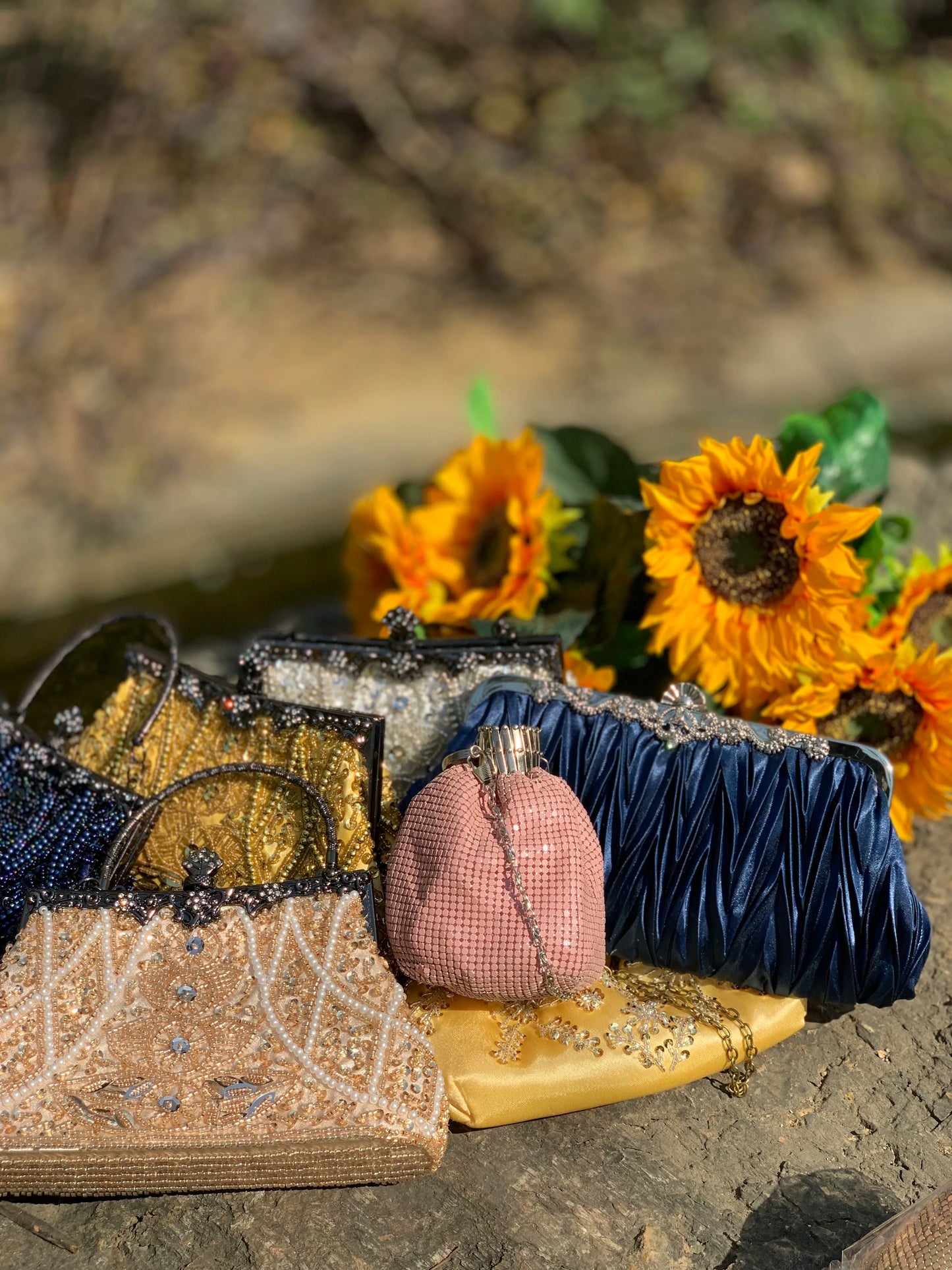 Lost in Vintage Glitter Sparking Evening Bag Handbag with Aluminum Pieces Crossbody Clutches Shoulder Metallic Chains