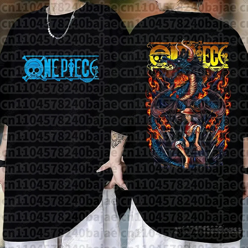 One Piece Monkey D Luffy Anime T Shirt Men Women Summer Cotton Short Sleeve Tee Cartoon Print Streetwear Casual Graphic Top 2026