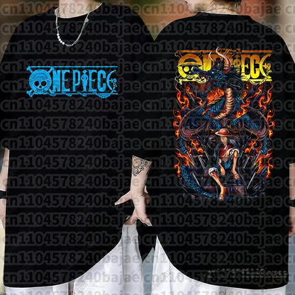 One Piece Monkey D Luffy Anime T Shirt Men Women Summer Cotton Short Sleeve Tee Cartoon Print Streetwear Casual Graphic Top 2026