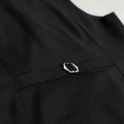 Men Vest White Single Button Solid With Lapel Waistcoat For Wedding Party Banquet Prom Business Work Daily Casual Men Suit Vest